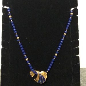 Fashion Blue & Gold Necklace